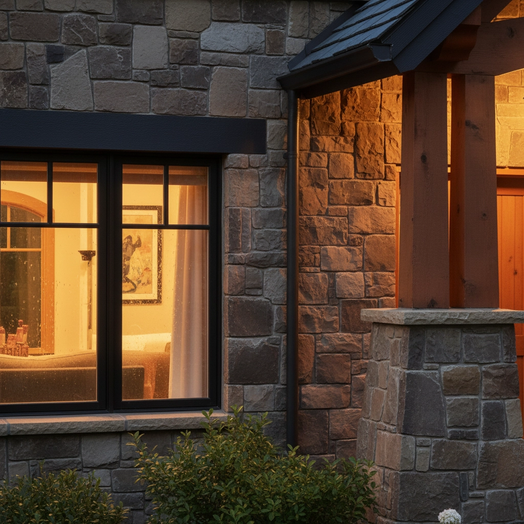 Close-up of high-quality construction craftsmanship