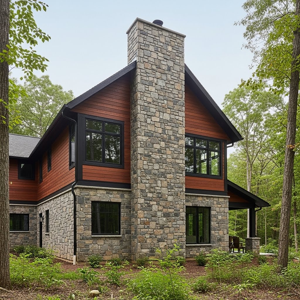 Beautiful Exterior Fireplace